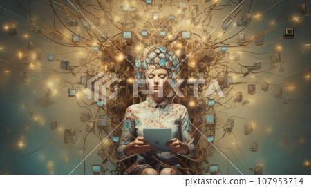artificial intelligence woman artificial intelligence woman 107953714