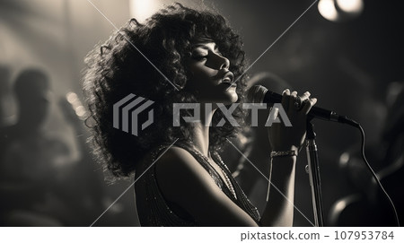 jazz singer in a bar jazz singer in a bar 107953784