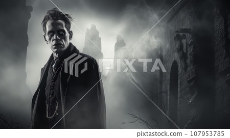 creepy living nosferatu in the fog. creepy living nosferatu in the fog. 107953785