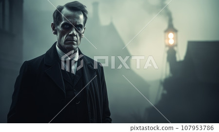 creepy living nosferatu in the fog. creepy living nosferatu in the fog. 107953786