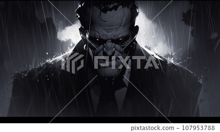 creepy living frankenstein in the fog 107953788
