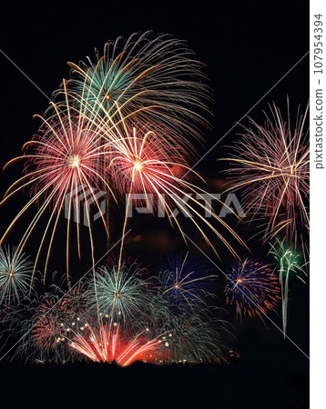 煙花在夜空中翩翩起舞 107954394