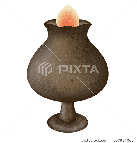 Burning candle illustration 107954863
