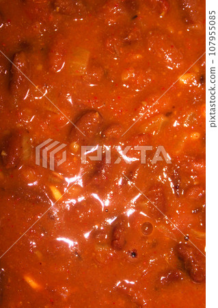 A picture of Rajma Recipe with selective focus 107955085
