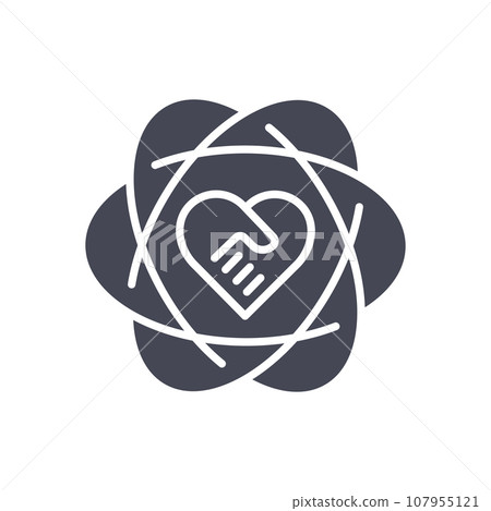 Core Values glyph icon on white background. Vector illustration. Core Values glyph icon on white background. Vector illustration. 107955121