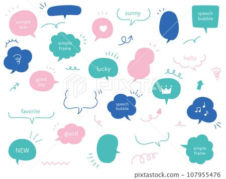 Vector illustration set of loose speech bubbles. Speech bubbles, frames 107955476