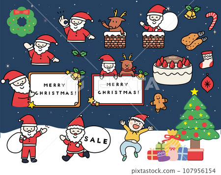 cute christmas frame set 107956154
