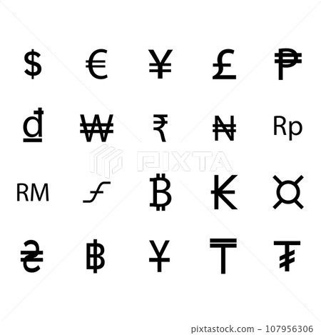 currency icon vector 107956306