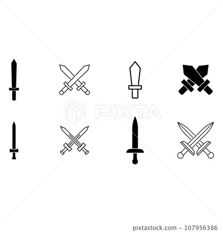 sword icon vector sword icon vector 107956386