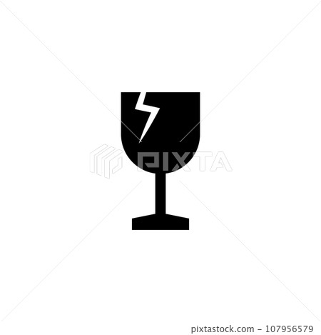 glass icon vector 107956579
