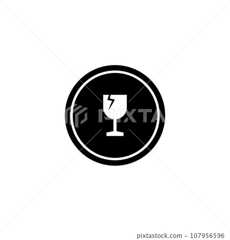 glass icon vector 107956596