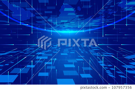 地球曙光與射線互聯網科技大數據背景 107957356