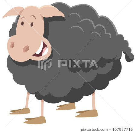 cartoon sheep farm animal character 107957716