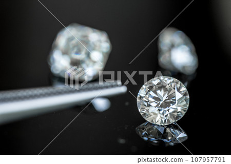 Diamonds on black background Diamonds on black background 107957791