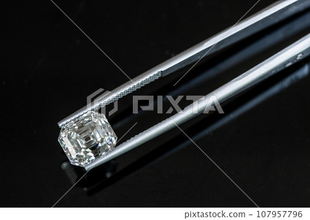 Diamonds on black background Diamonds on black background 107957796