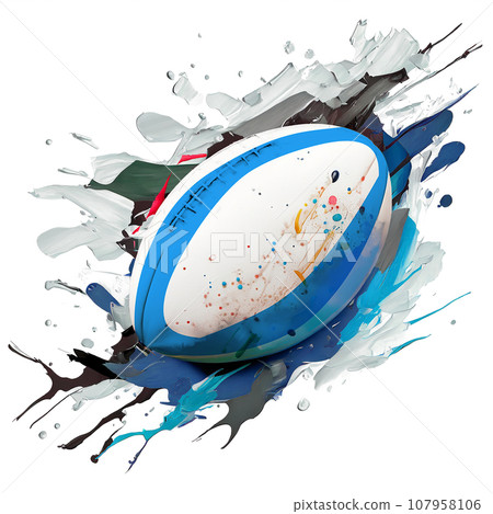 white rugby ball thrown white rugby ball thrown 107958106