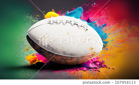 white rugby ball thrown 107958113