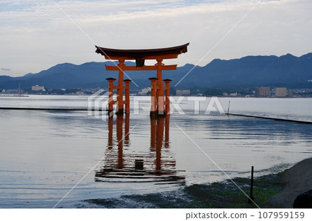 嚴島神社大鳥居(黎明) 嚴島神社大鳥居(黎明) 107959159