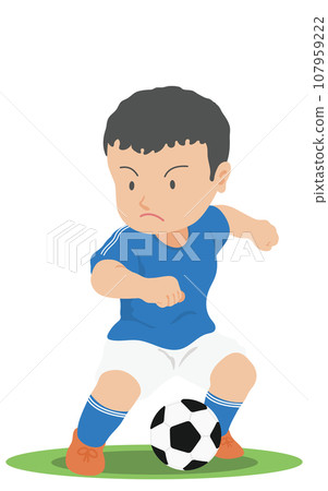 Physically strong soccer player 107959222