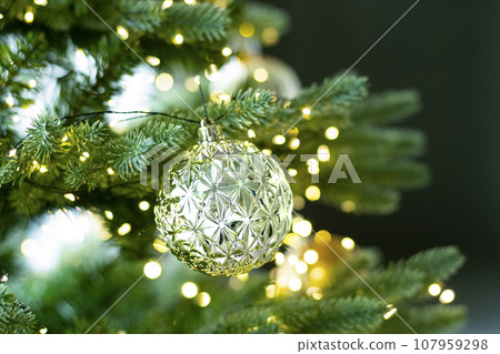 Christmas tree and decorations Christmas tree and decorations 107959298