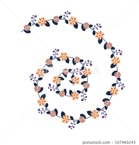 Colorful Flower Spiral Background Stock Vector