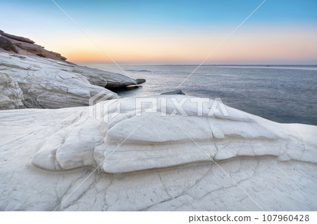 White Stones on sunrise, Monagroulli village, Cyprus 107960428