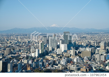 從東京到富士山的景觀漸變 從東京到富士山的景觀漸變 107961454