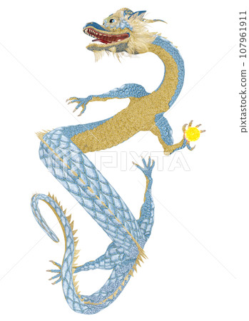 Realistic dragon illustration 107961911