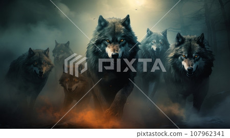 pack of wolves 107962341