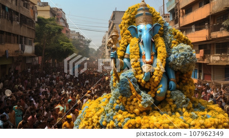 elephant Ganesha on parade elephant Ganesha on parade 107962349
