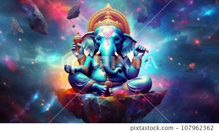 Ganesha elephant in space 107962362