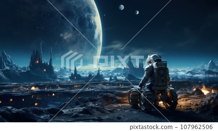 space base on the moon 107962506