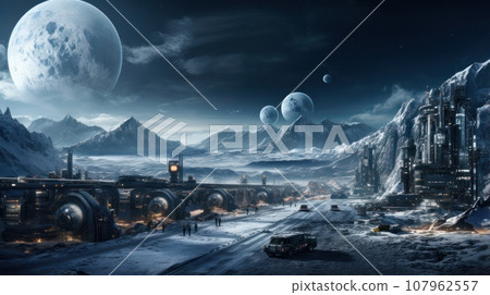 lunar space research station 107962557