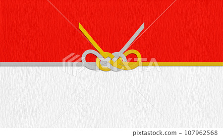 Bring good luck with traditional red and white washi paper, gold and silver mizuhiki, and the long-lasting “Awaji knot” 107962568