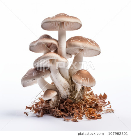 Poisonous mushroom isolated on white background Poisonous mushroom isolated on white background 107962801