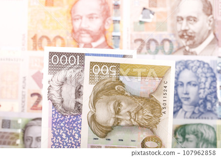 Croatian kuna a business background Croatian kuna a business background 107962858