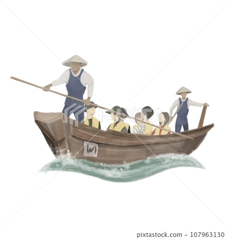乘船的插圖 107963130