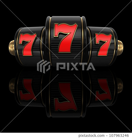 Red 777 casino sign 3D Red 777 casino sign 3D 107963246