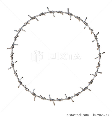 Barbed wire Big circle 3D Barbed wire Big circle 3D 107963247