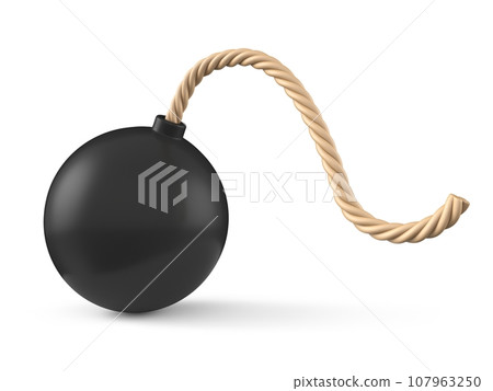 Vintage cartoon bomb 3D 107963250