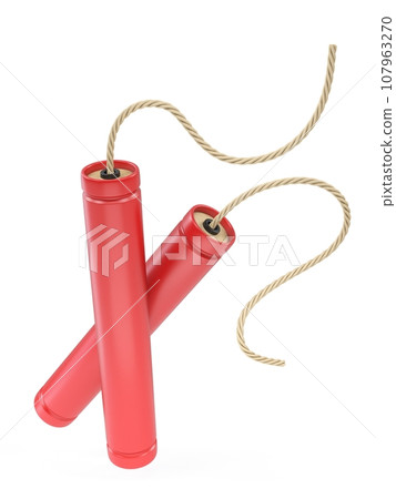 Two dynamite TNT sticks 3D 107963270