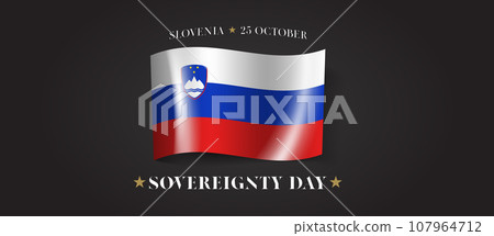 Slovenia sovereignty day greeting card, banner with template text vector illustration Slovenia sovereignty day greeting card, banner with template text vector illustration 107964712