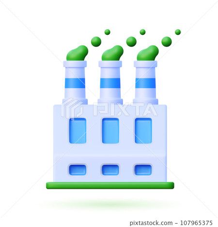 3d factory vector icon. 3d factory vector icon. 107965375