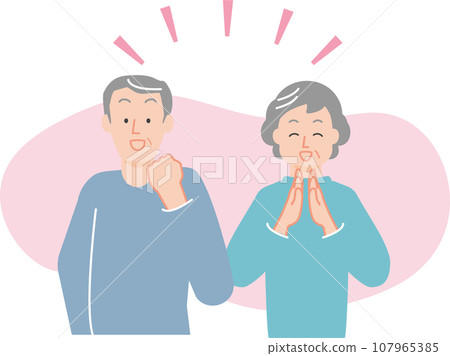 Senior couple smiling and happy Senior couple smiling and happy 107965385