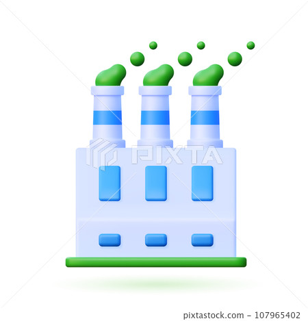 3d factory vector icon. 107965402