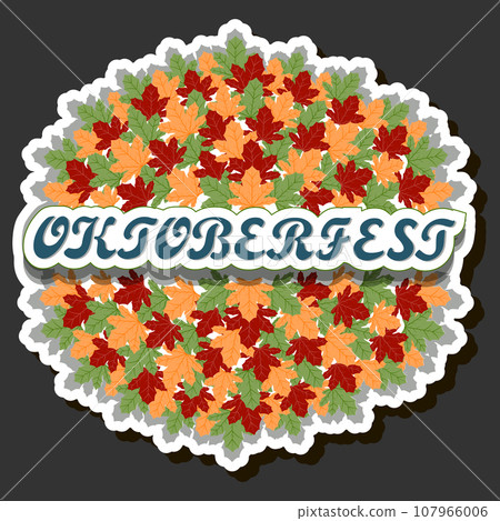 Beautiful illustration on theme of celebrating annual Oktoberfest holiday 107966006