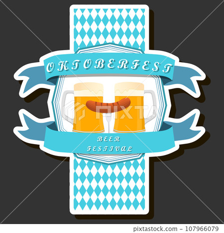 Beautiful illustration on theme of celebrating annual Oktoberfest holiday Beautiful illustration on theme of celebrating annual Oktoberfest holiday 107966079