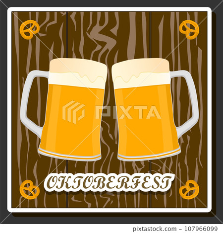 Beautiful illustration on theme of celebrating annual Oktoberfest holiday 107966099