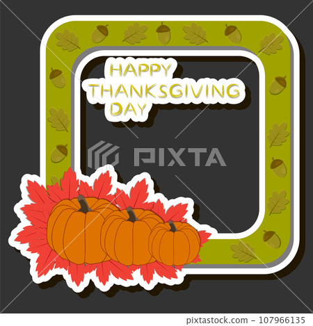 Beautiful illustration on theme of celebrating annual holiday Thanksgiving Day 107966135
