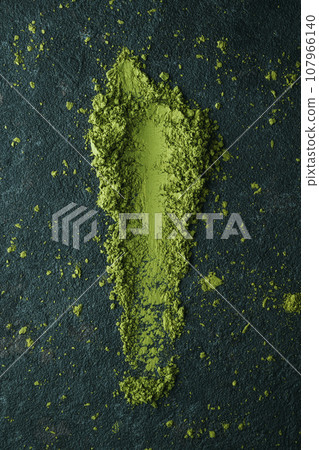 matcha powder tea on a stone surface matcha powder tea on a stone surface 107966140